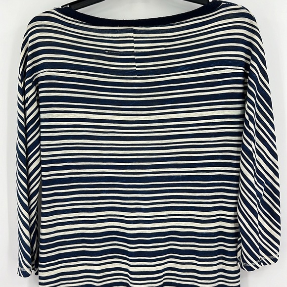 Rag & Bone Knit Womens Scoop Neck Striped Shirt Dress with pockets Medium - Picture 4 of 9